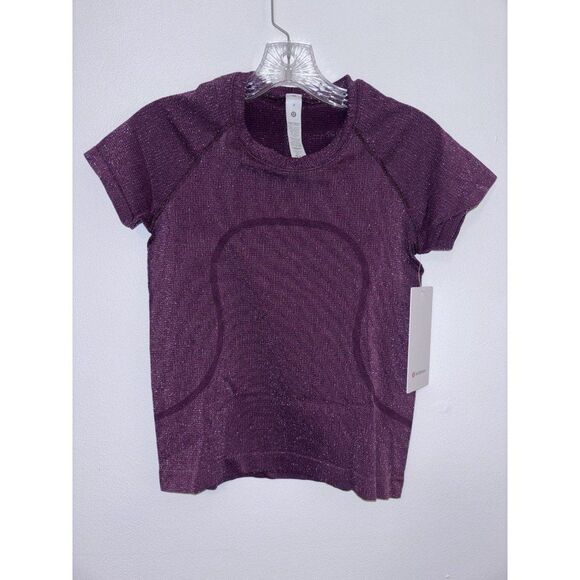 Lululemon Swiftly Tech Short Sleeve Race Sparkle Berry Size 6 - Picture 1 of 5